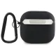 Mercedes MEA4CSLBK Leather Metal Logo Case for AirPods 4 Black