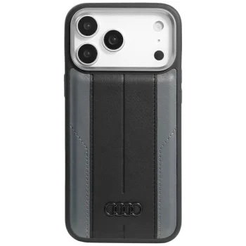 Audi A6 Synthetic Leather MagSafe vāciņš iPhone 17 Pro Max - melns
