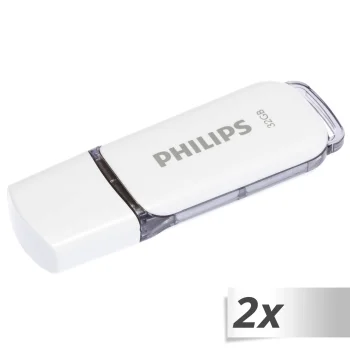 USB-флешка Philips Snow Edition USB 2.0 32 ГБ, 2 шт., серо-белая