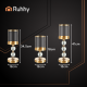 Ruhhy 00026487 Gold Candle Holder Set (3 pcs)