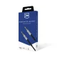 3mk AUX minijack 3.5 mm kabelis (1 m), balts