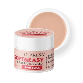 Claresa Soft&Easy Builder Gel Būvējošais Nagu Želeja, Light Beige, 90 g