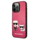 Чехол Karl Lagerfeld Ikonik Karl & Choupette для iPhone 13 Pro / 13, Фуксия