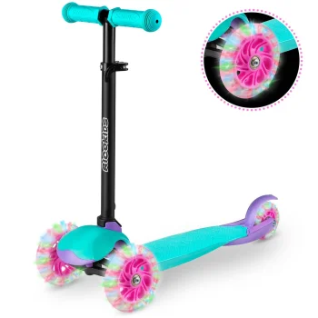 Ricokids Loco trīsriteņu skrejritenis - tirkīzzils un rozā bērniem