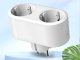 Smart Double WiFi Socket with Timer, 16A, White