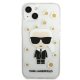 Karl Lagerfeld iPhone 13 mini Case Flower Ikonik Karl Transparent