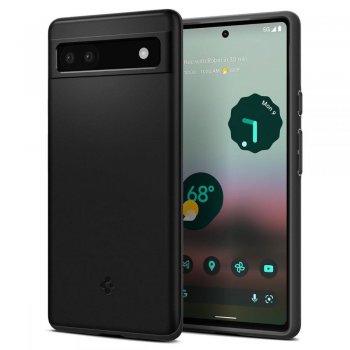 Google Pixel 6a Spigen Thin Fit Case Cover, Black | Telefona Vāciņš Maciņš Maks Apvalks Bampers