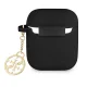 Guess GUA2LSC4EK Silicone Charm 4G maciņš Apple AirPods 1/2 Melns