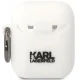 Karl Lagerfeld Silicone Karl & Choupette Case for AirPods 1 / 2, White