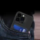 Vāciņš Samsung Galaxy S23 Hurtel Leather Stand Case ar statīvu, melns