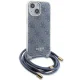 Apple iPhone 15 6.1\'\' Guess Crossbody Cord 4G Print Case Cover, Blue | Чехол Кейс Бампер...