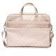 Guess Saffiano 4G Triangle Logo soma klēpjdatoram 16\", rozā