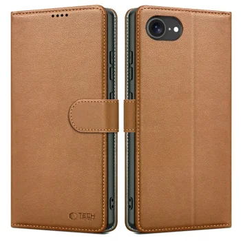 Tech-Protect Wallet atverams maciņš iPhone 16e / 17e, brūns