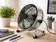 Quiet Metal Desk Fan 22cm USB-C 2 Speeds Home Office, Black