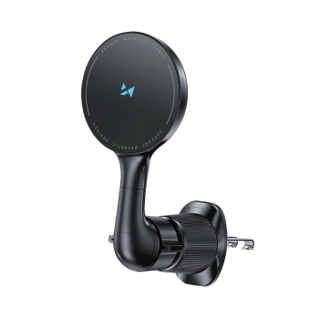 Wozinsky WCT5-6S4Y auto turētājs ar Qi/MagSafe 15W lādētāju, melns