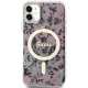 Чехол Guess для iPhone 11 / XR Flower MagSafe, розовый