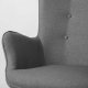 Sofotel Norse Lounge Chair with Footstool, Grey