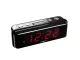 Электронный будильник с красным LED дисплеем, 24ч, черный