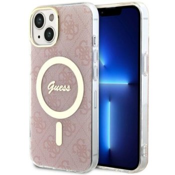 Apple iPhone 14 Plus 6.7'' Guess 4G MagSafe Case Cover (GUHMP14MH4STP), Pink