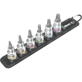 Набор торцевых головок с битами Wera Belt C 3 TORX HF Zyklop 1/2", 6 шт.