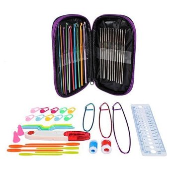 Ruhhy Crochet Hook Set, 50 pcs