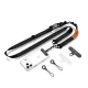 Tech-Protect C9S Rope Crossbody telefona kakla siksna, melna/oranža