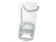 Flat mop with dual-chamber bucket and wringer, white-grey