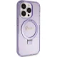 Guess iPhone 15 Pro vāciņš Ring Stand MagSafe Script Logo Glitter, violets