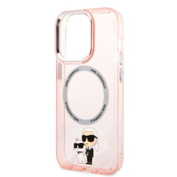 Karl Lagerfeld Iconic & Choupette MagSafe vāciņš iPhone 14 Pro Max - rozā | Karl&Amp;Choupette Phone Case Cover Pink