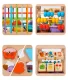 Koka klucīšu šķirotājs Montessori | Wooden Block Sorter Montessori Sensory Cube