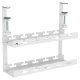 Maclean MC-104 W Under-Desk Cable Organizer, 2 Levels, White