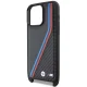 BMW iPhone 15 Pro Max Case M Edition Carbon Tricolor Lines & Strap, Black