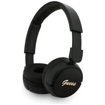 Беспроводные наушники Guess Script Metal Logo, черные