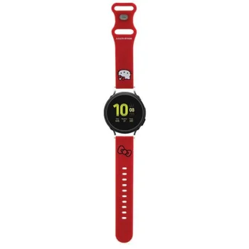 Hello Kitty Silicone Kitty Head Universal Strap 20mm, Red
