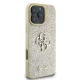 Guess Fixed Glitter Big 4G apvalks iPhone 16 Pro Max tālrunim – zelta krāsā | Phone Case Cover