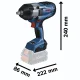 Cordless Impact Wrench Bosch GDS 18V-1000 Professional, 1/2\", 2x 8.0 Ah