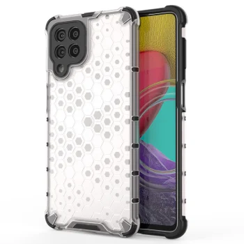 Aizsargvāciņš Samsung Galaxy M53 5G Honeycomb, caurspīdīgs