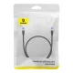 Baseus ātrs interneta kabelis RJ45 cat.7 10Gbps 0.5m pīts melns | Fast Internet Cable Braided Black