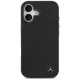 Mercedes iPhone 17 vāciņš Leather Large Laurel Leave MagSafe, melns