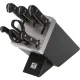 ZWILLING Gourmet Knife Block Set 7-Piece, Self-Sharpening, Black