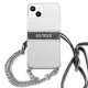 Прозрачный чехол Guess 4G Gray Strap Silver Chain для iPhone 13 mini