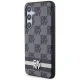 DKNY Samsung Galaxy S24+ vāciņš Leather Checkered Mono Pattern, melns