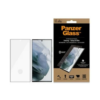 PanzerGlass E2E Microfracture aizsargstikls Samsung Galaxy S22 Ultra, melns rāmis