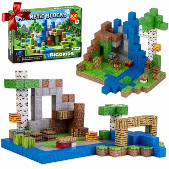 Магнитный конструктор Ricokids RK-785, 300 кубиков, 2 x 2 см