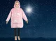 Светящаяся толстовка-плед с капюшоном для детей, розовая
