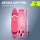 Надувная SUP-доска TSUNAMI T10 PRO 350 см с веслом, розовая
