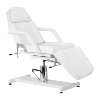 Sillon 210 hidrauliskais kosmētiskais krēsls ar šūpuļa funkciju, balts