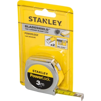 Mērlente Stanley PowerLock 3 m x 12.7 mm metāla korpusā 0-33-218