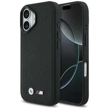 BMW iPhone 17 vāciņš M Quilted Logo MagSafe, melns