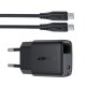 USB-C Wall Charger Acefast A113 GaN PD 20W with Display & Cable Black